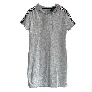 TOMMY HILFIGER Gray Hooded Jersey Dress NWTs, small but would maybe fit a medium